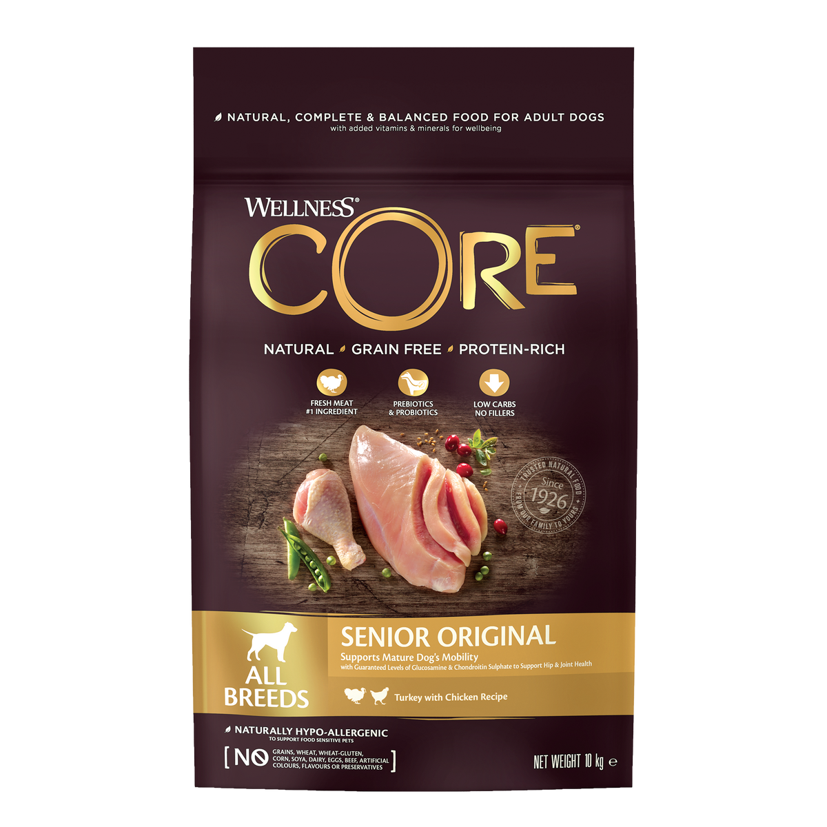 Wellness core grain free senior deals formula