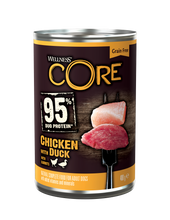Load image into Gallery viewer, Wellness CORE Can 95% Chicken and Duck with Carrots 6 x 400g