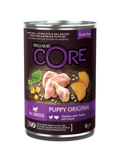 Load image into Gallery viewer, Wellness CORE Can Puppy Turkey, Chicken and Pumpkin 6 x 400g