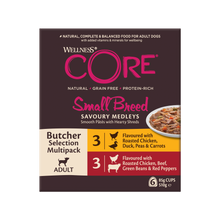 Load image into Gallery viewer, Wellness CORE Small Breed Savoury Medley Butchers Selection Multipack 6x85g