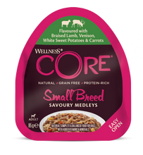 Load image into Gallery viewer, Wellness CORE Small Breed Savoury Medley Farmers Selection Multipack 6x85g
