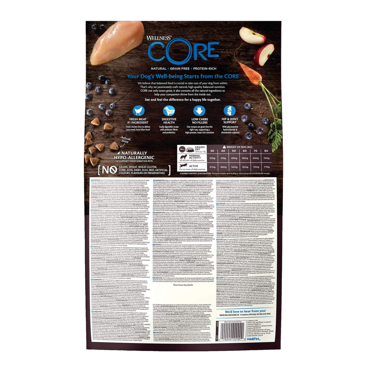 Wellness core dog food large breed outlet