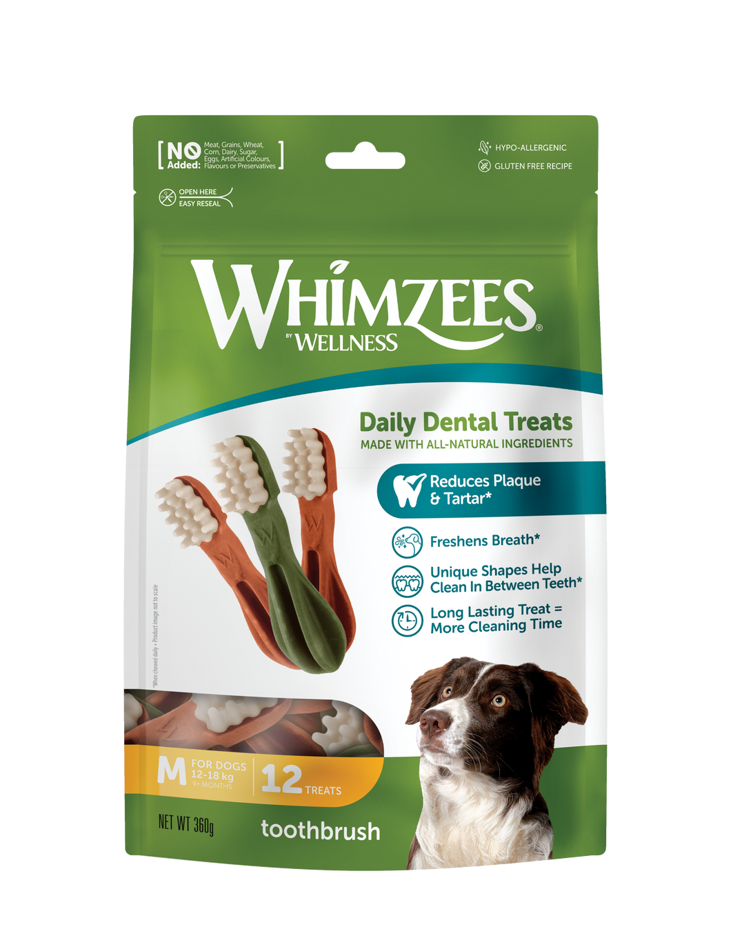 WHIMZEES Toothbrush Medium - 12 pack