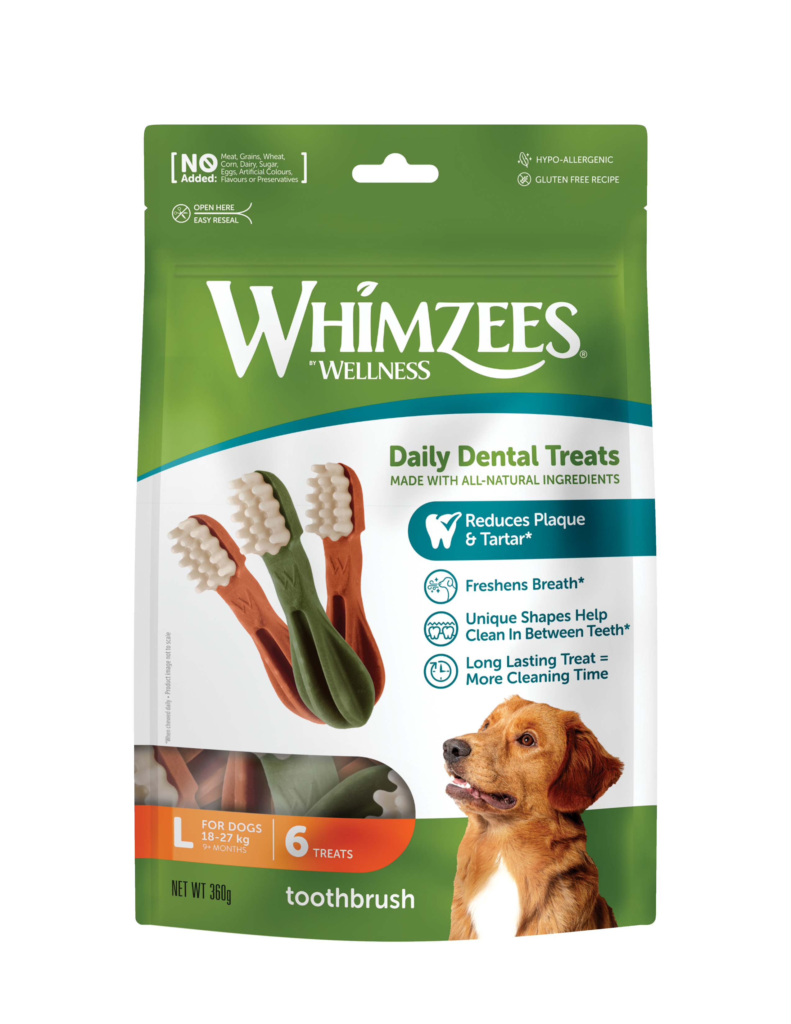 Whimzees toothbrush best sale large