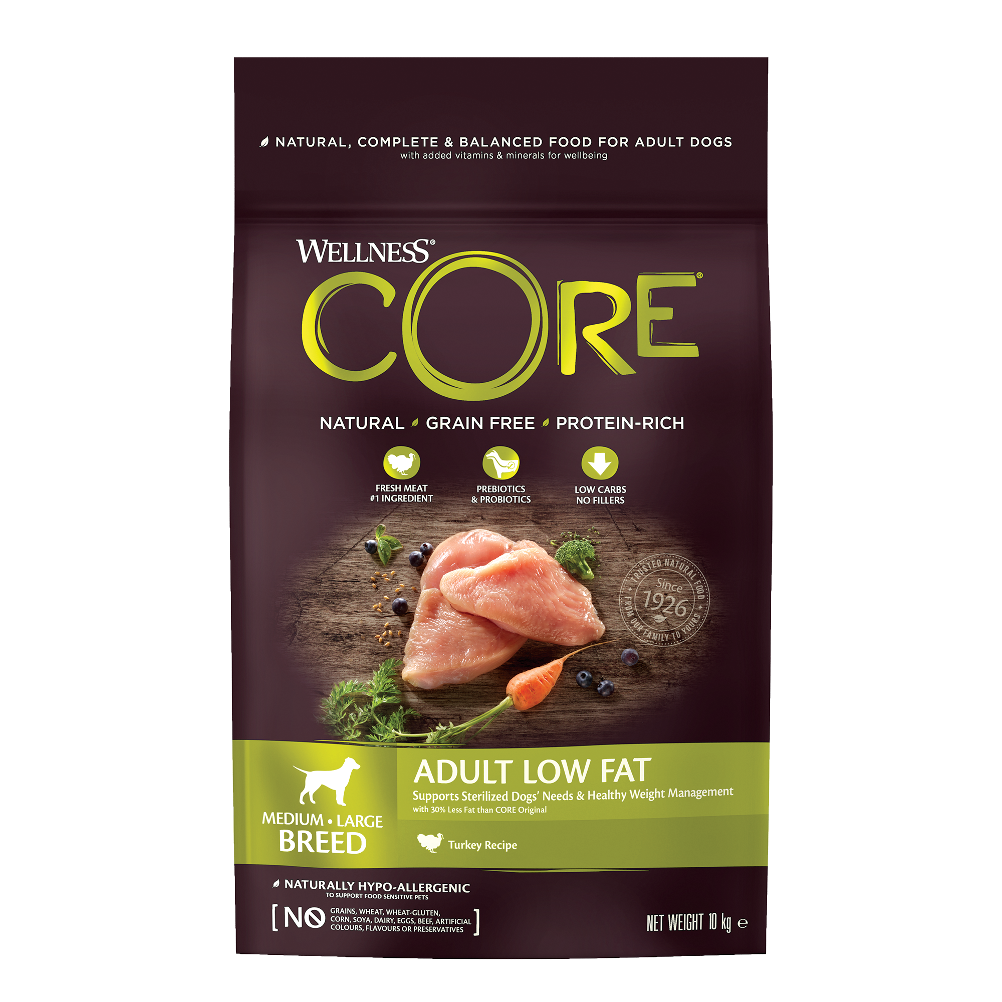 Low yeast dog hot sale food