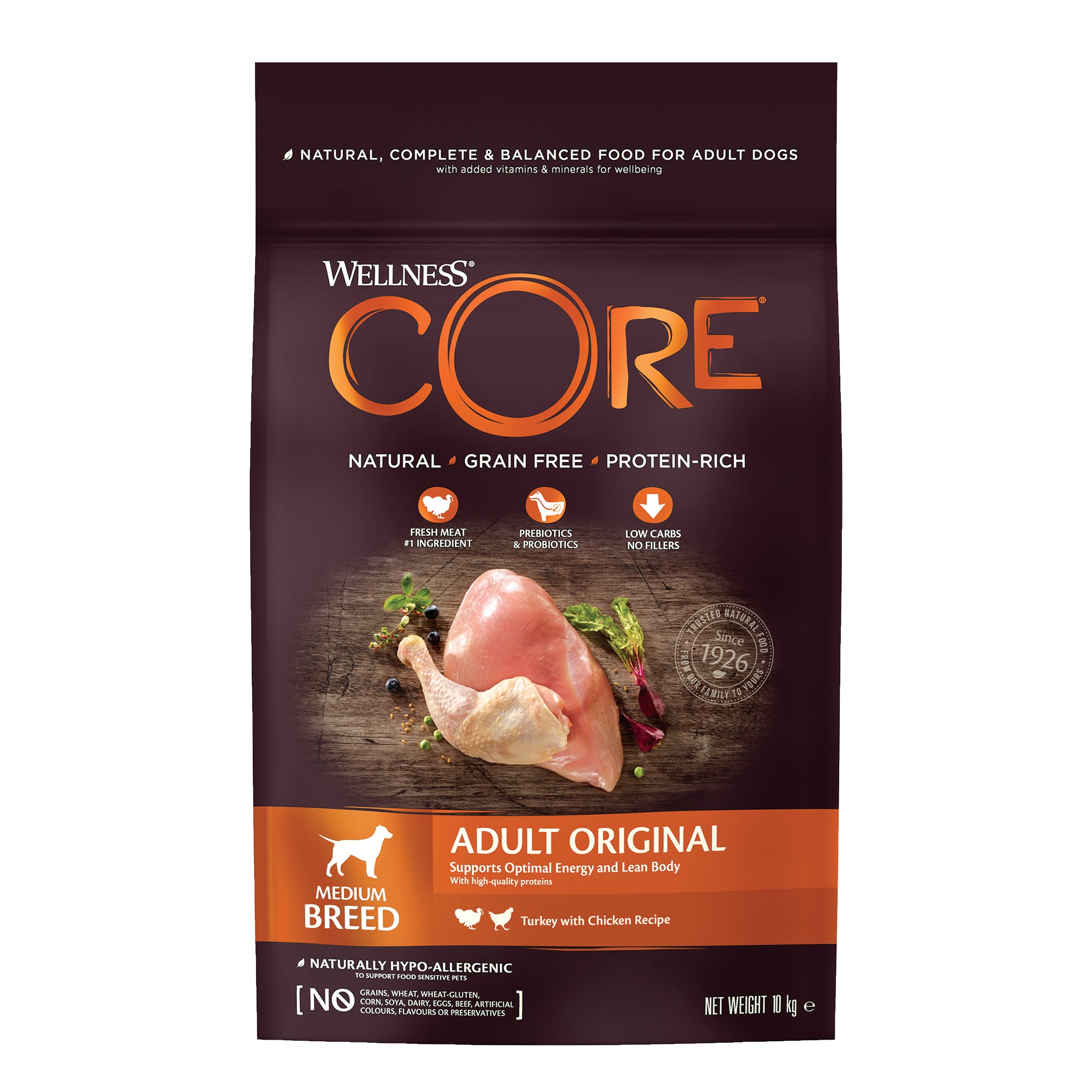 Wellness core natural grain free dry dog food original turkey & chicken Clearance