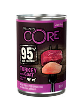 Load image into Gallery viewer, Wellness CORE Can 95% Turkey and Goat with Sweet Potato 6 x 400g
